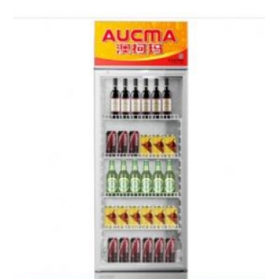 澳柯玛（AUCMA）大容量立式冷藏展示柜 商用家用保鲜柜 啤酒饮料柜 风冷玻璃门便利店冰箱 387升 SC-387(NE)