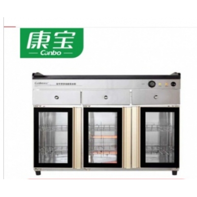 康宝(Canbo)立式消毒柜 商用多功能双开门 臭氧豪华筷子茶水消毒碗柜 不锈钢 ZTP400T-1