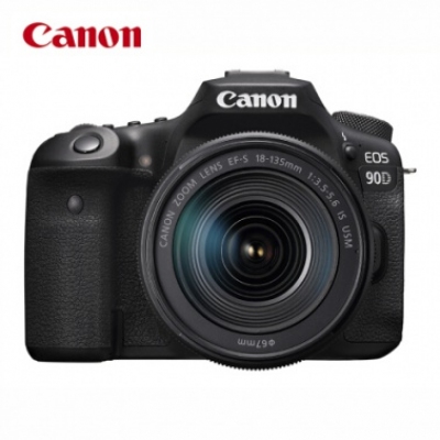 Canon(佳能) EOS 90D 套机（EF-S 18-135mm UV镜头 f/3.5-5.6 IS USM 相机包）